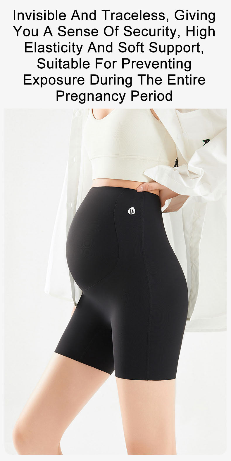 Anti-Slip Belly Support Leggings | Full Coverage for Active Moms