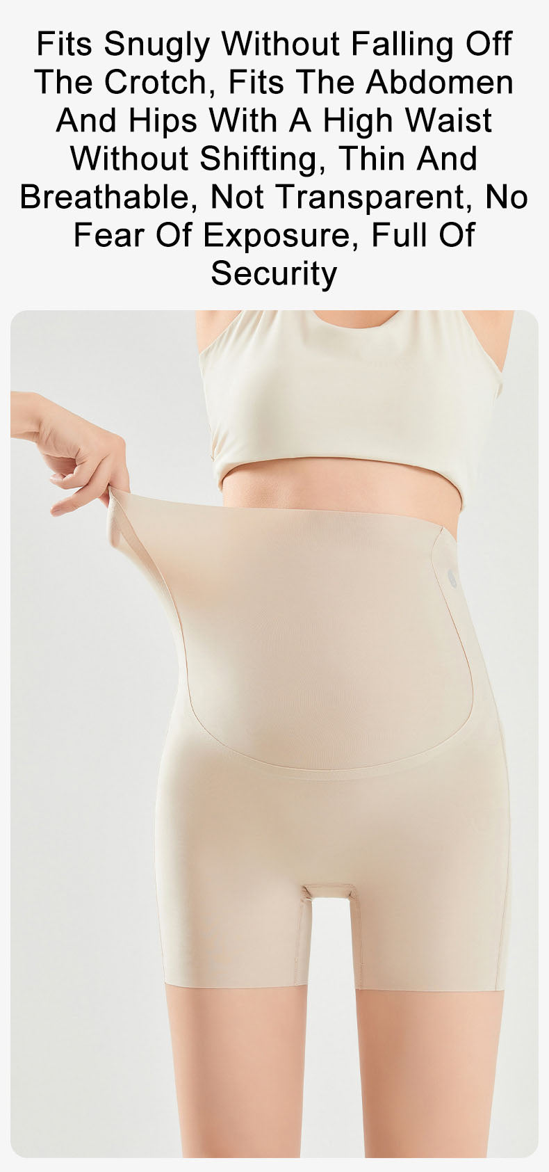 Anti-Slip Belly Support Leggings | Full Coverage for Active Moms