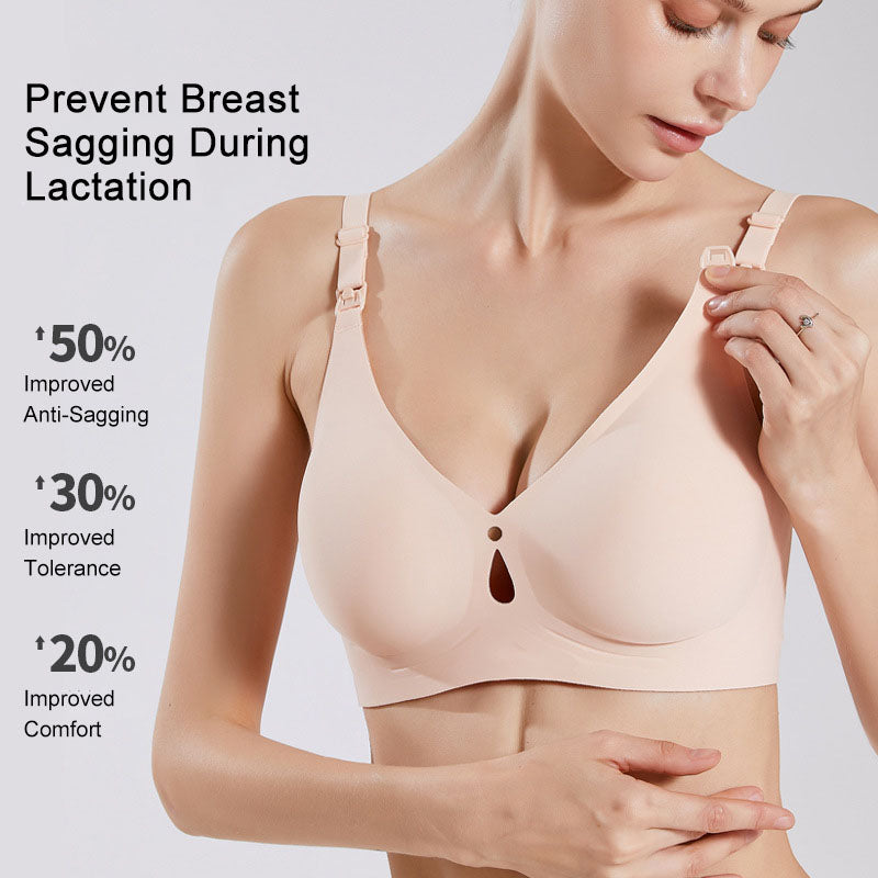 Nursing bras Anti-sagging Thin One-Piece Front-button Large Size