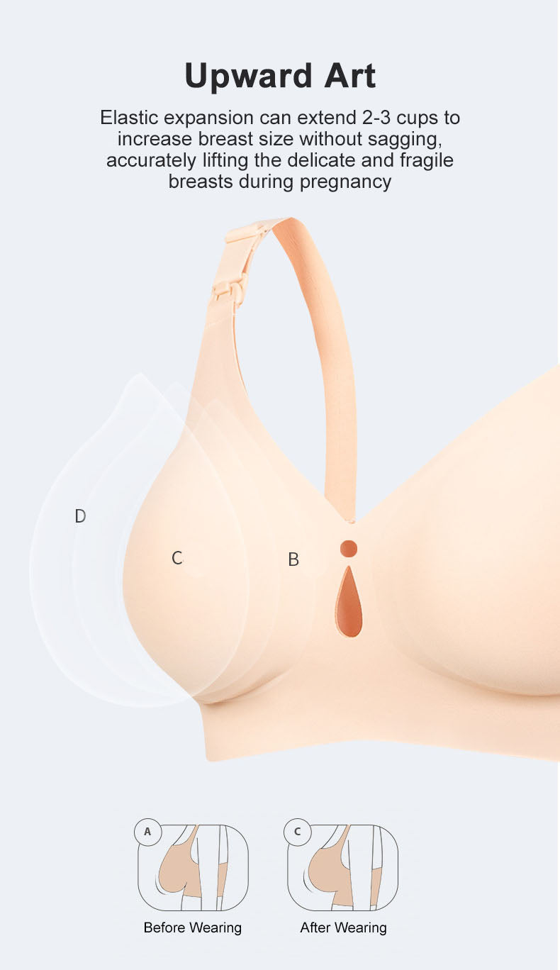 Nursing bras Anti-sagging Thin One-Piece Front-button Large Size