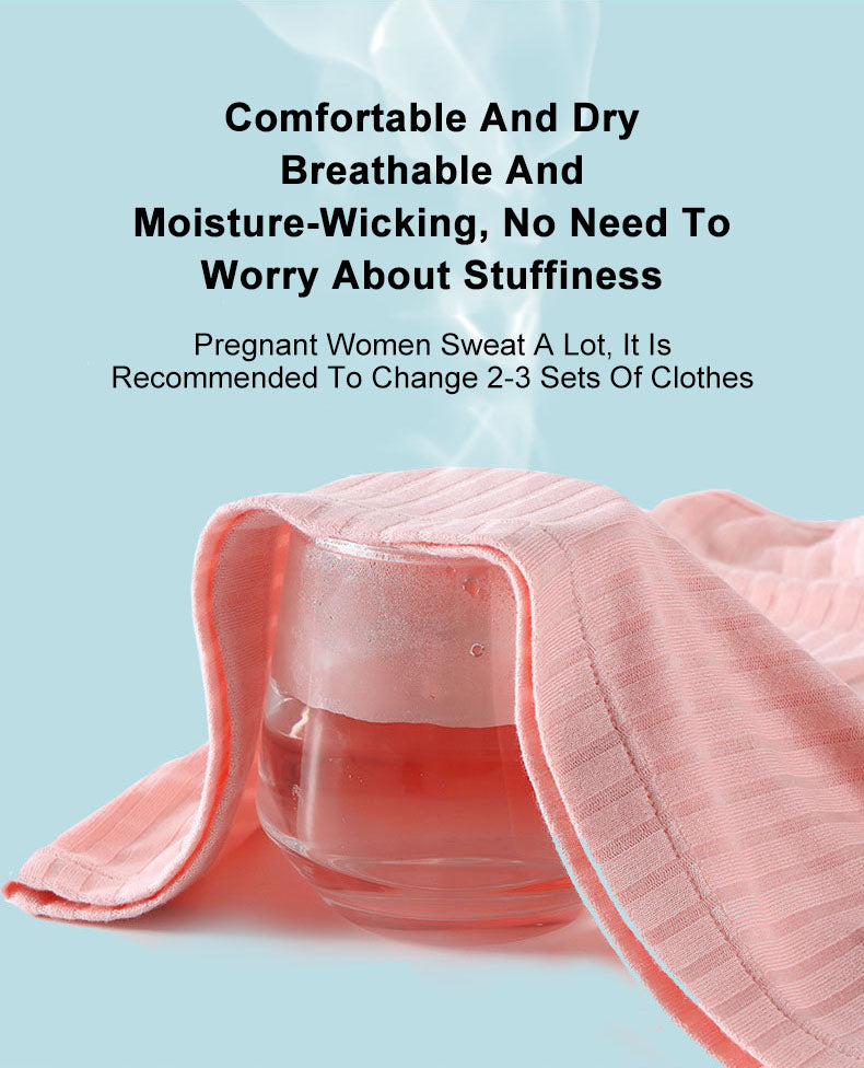 Short Sleeve Nursing Pajama Set: Button Down Sleepwear for Moms & Bump