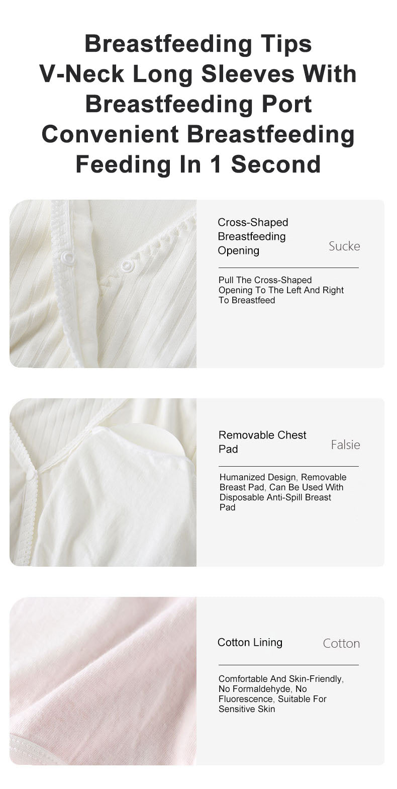 Nursing Long-sleeved Pajamas Suit Breastfeeding Home Wear