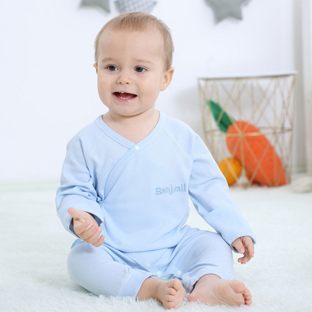 Baby jumpsuit romper clothes long-sleeved pajamas pure cotton spring autumn