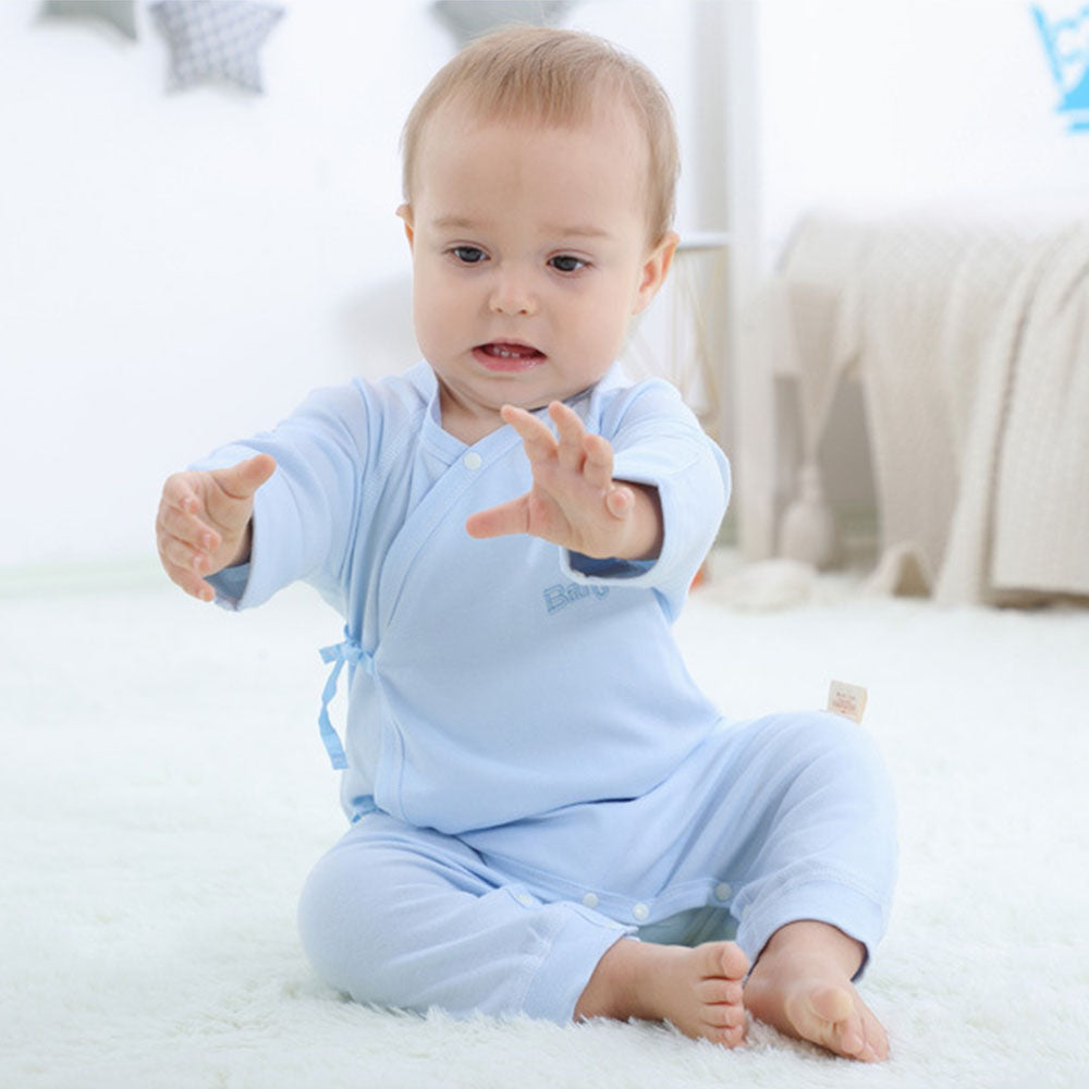 Baby jumpsuit romper clothes long-sleeved pajamas pure cotton spring autumn
