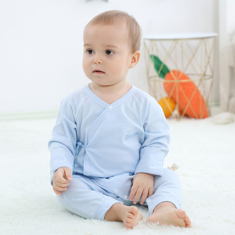 Baby jumpsuit romper clothes long-sleeved pajamas pure cotton spring autumn