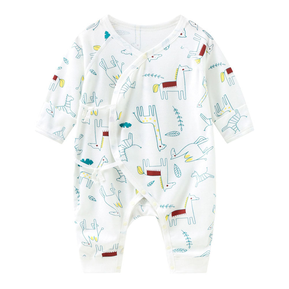 Baby jumpsuit romper clothes long-sleeved pajamas pure cotton spring autumn