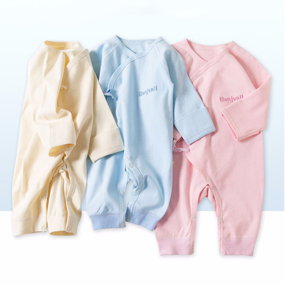 Baby jumpsuit romper clothes long-sleeved pajamas pure cotton spring autumn