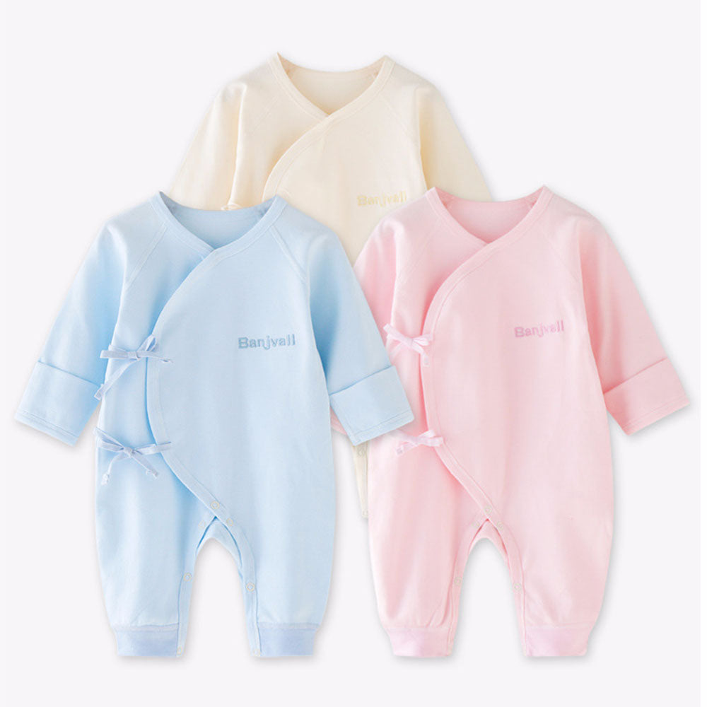 Baby jumpsuit romper clothes long-sleeved pajamas pure cotton spring autumn