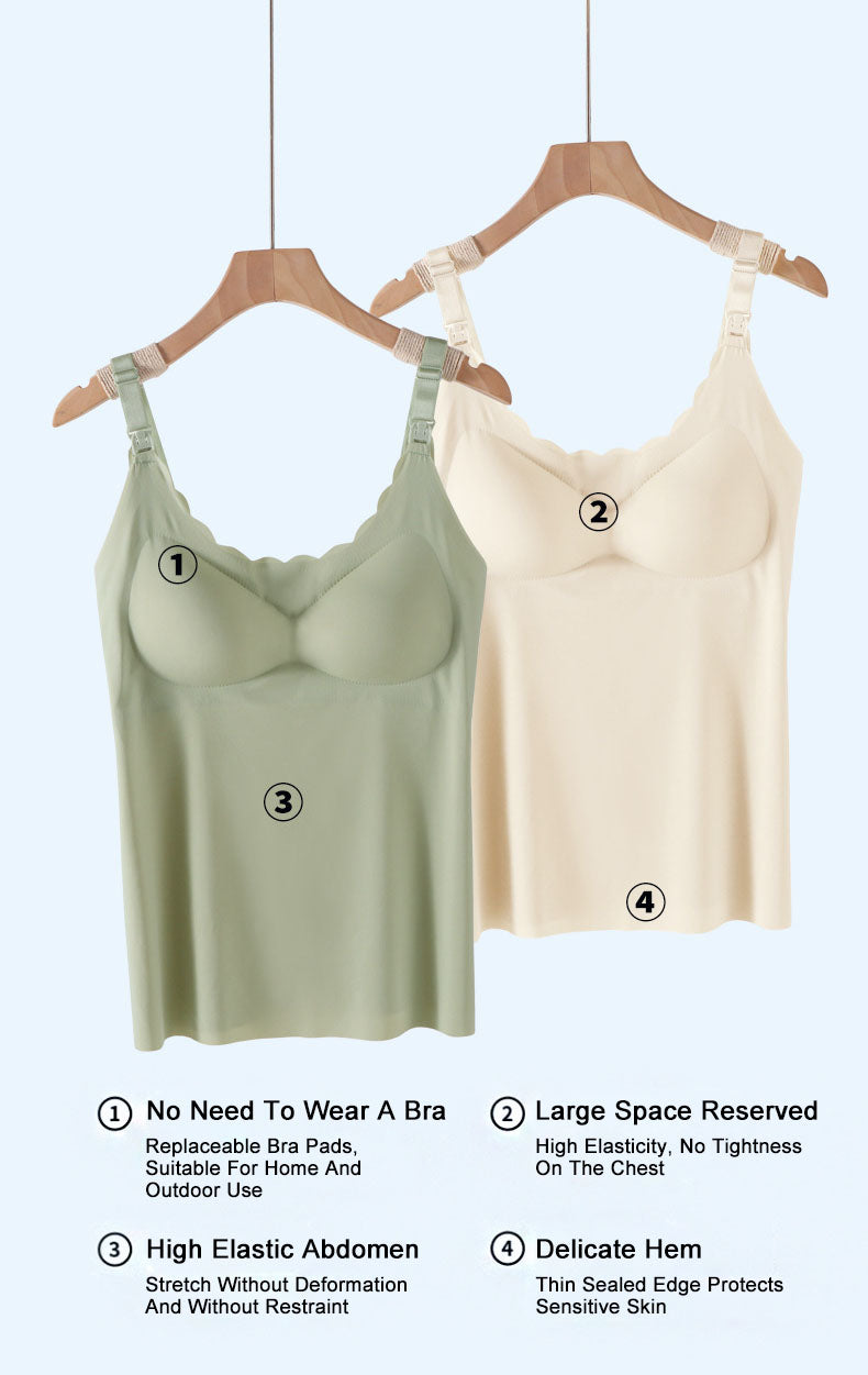 Nursing Camisole Set: Non-Marking Underwear & Soft Loungewear for Moms