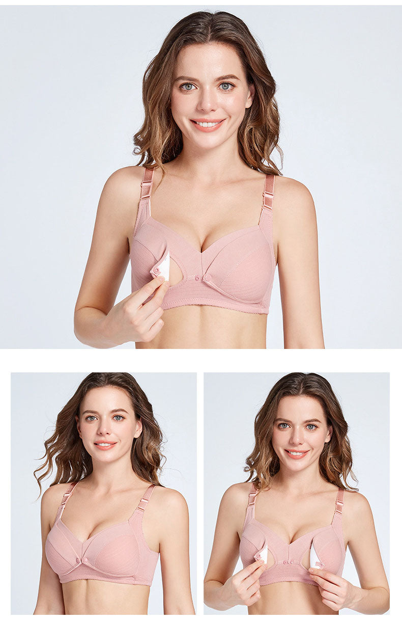 Breastfeeding bras pure cotton Gathering and anti-sagging bras Postpartum nursing bras