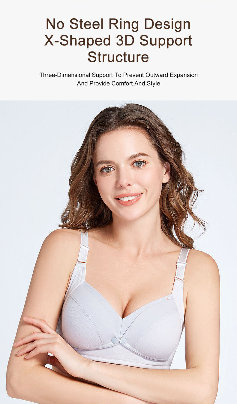 Breastfeeding bras pure cotton Gathering and anti-sagging bras Postpartum nursing bras