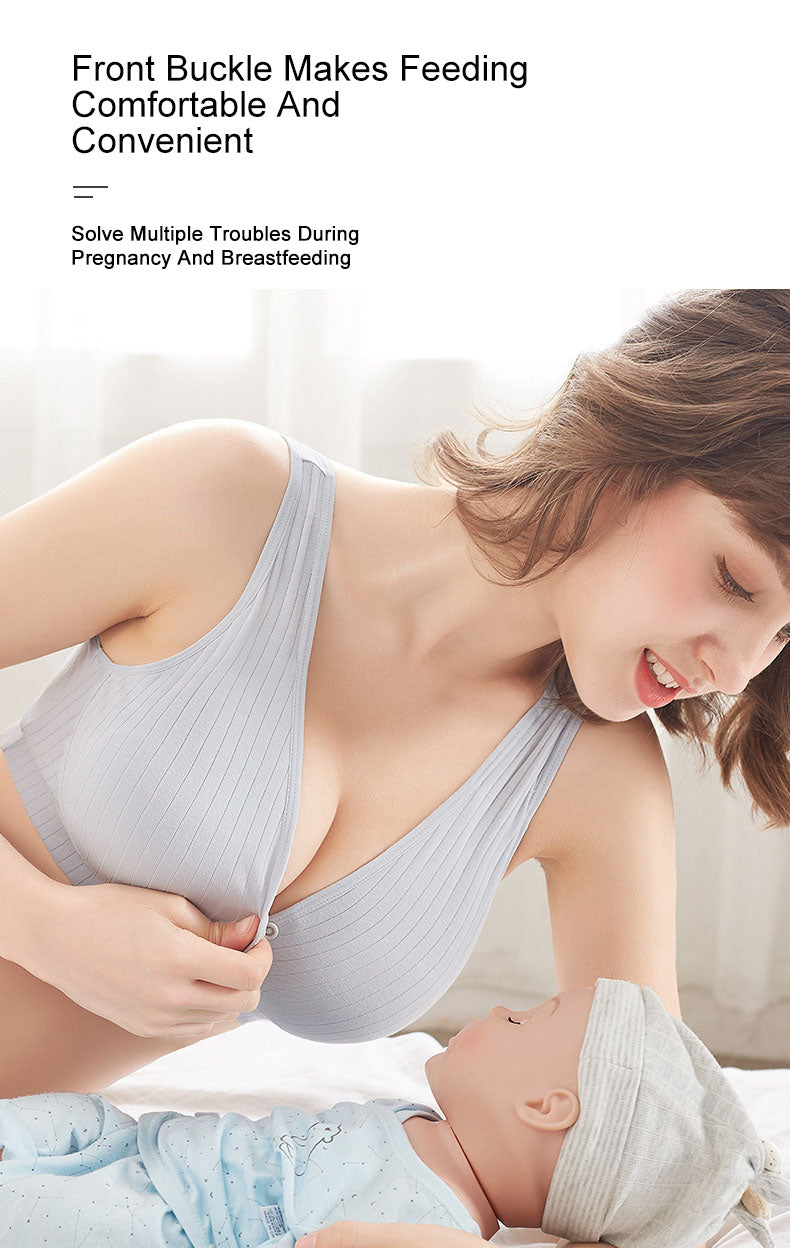 Nursing bras Front button pure cotton large size Pregnancy Postpartum vest breathable thin