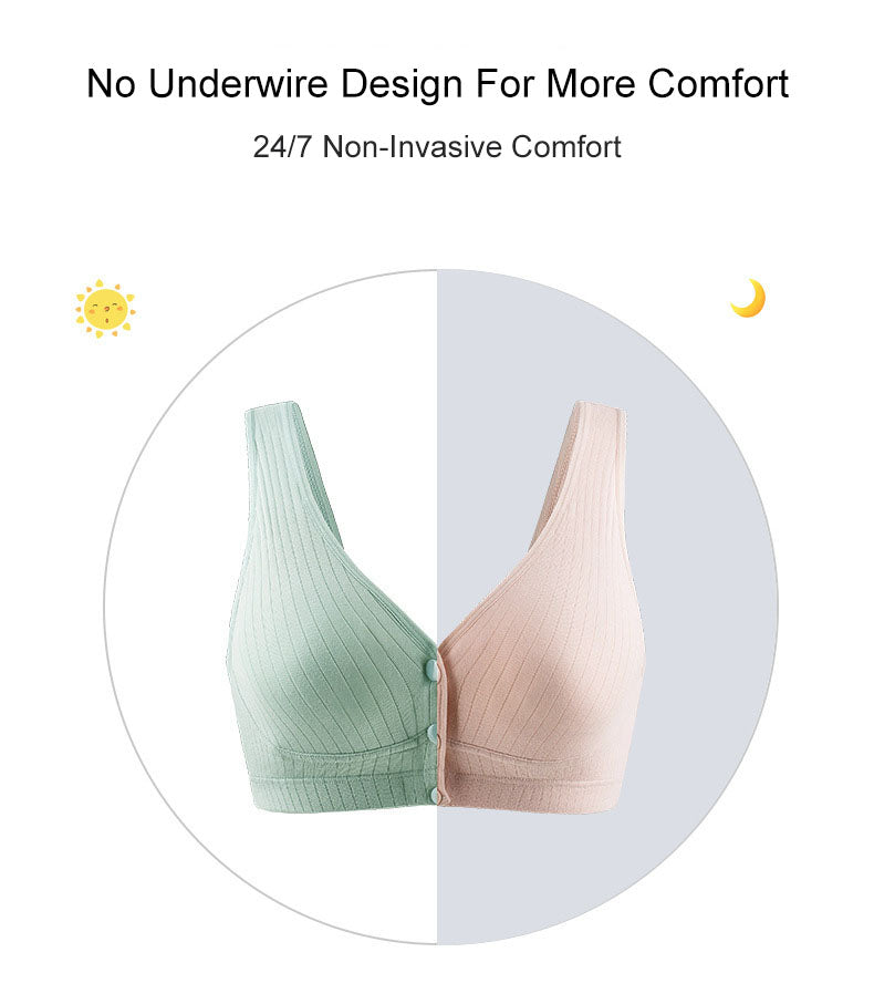 Nursing bras Front button pure cotton large size Pregnancy Postpartum vest breathable thin
