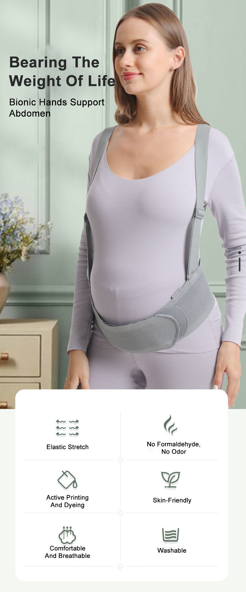 Ergonomic Shoulder Support Belt - Adjustable Waist & Belly Stabilizer