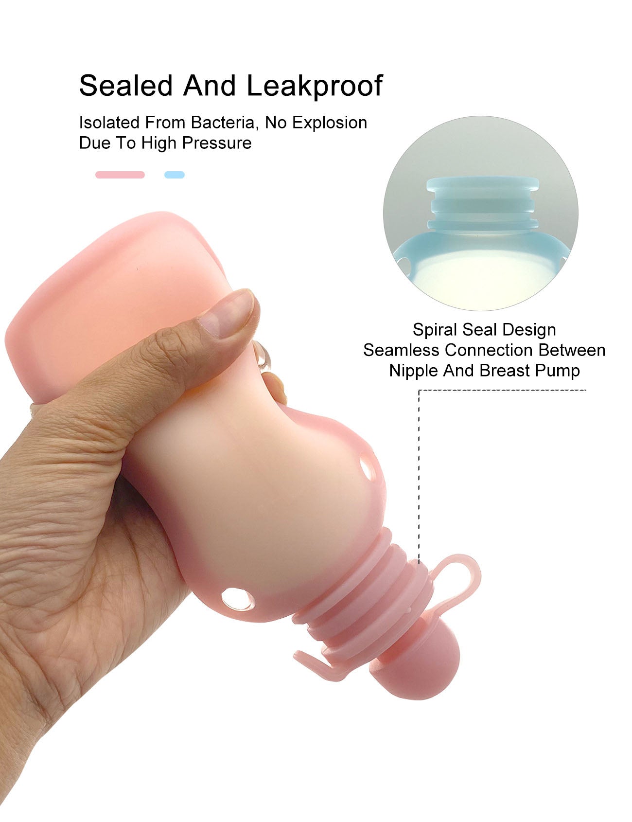 Breast milk and Food silicone storage bag fresh-keeping 150ml Reusable Pouches