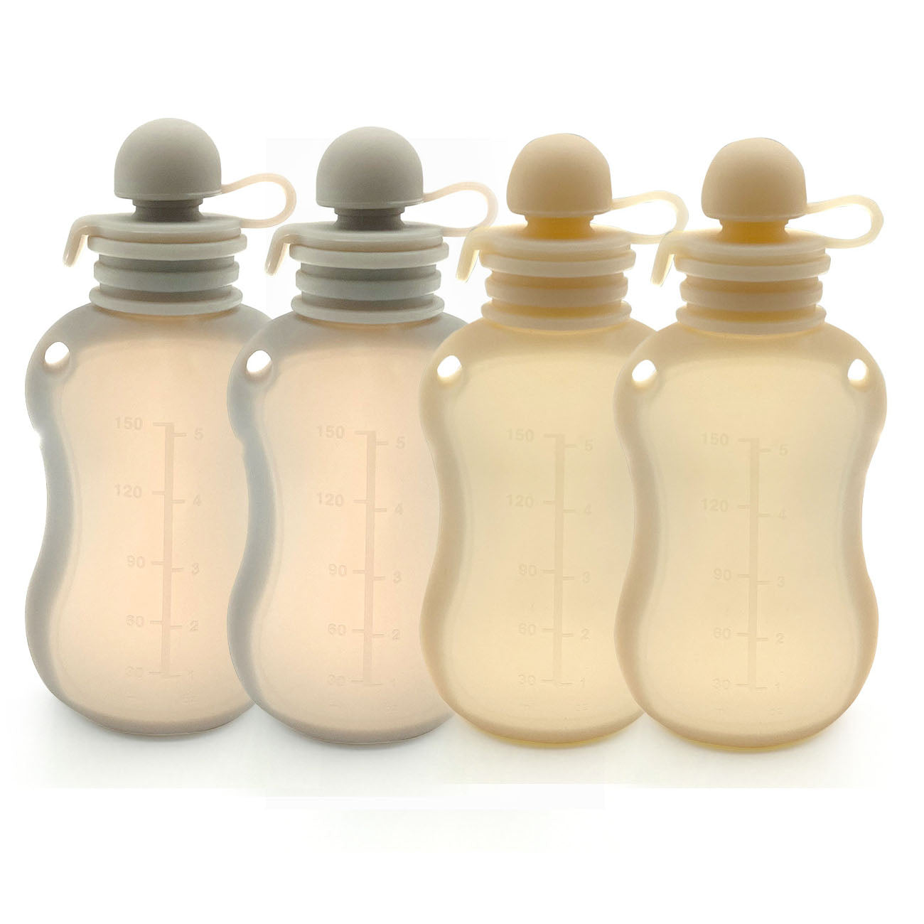 Breast milk and Food silicone storage bag fresh-keeping 150ml Reusable Pouches