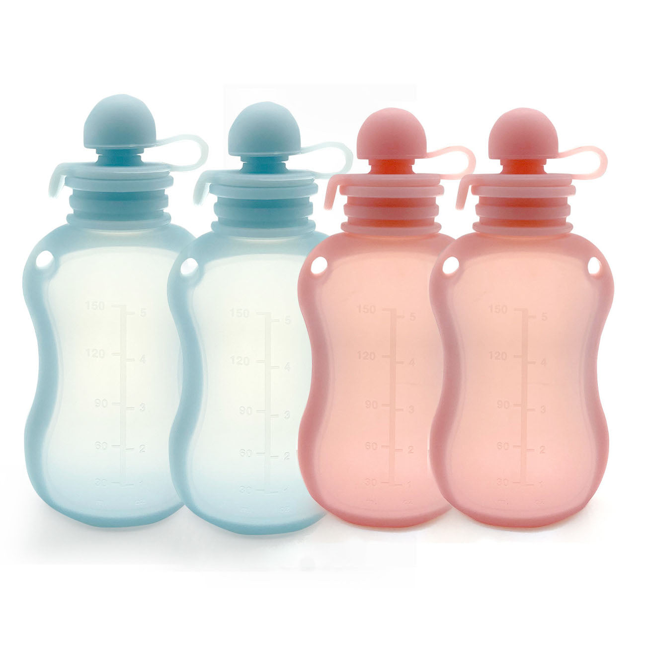 Breast milk and Food silicone storage bag fresh-keeping 150ml Reusable Pouches