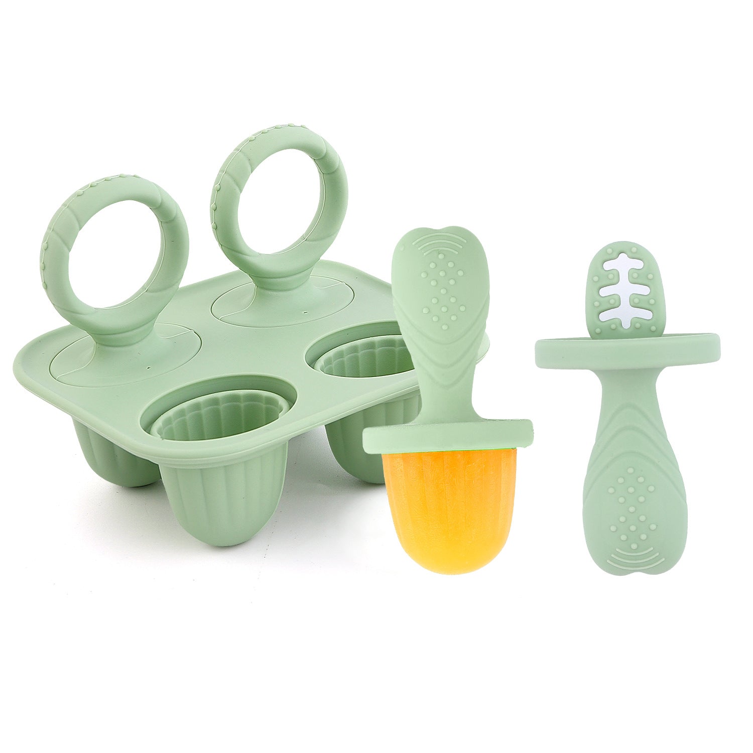 Silicone Baby teething food supplement chewy teething popsicle ice cream popsicle mold