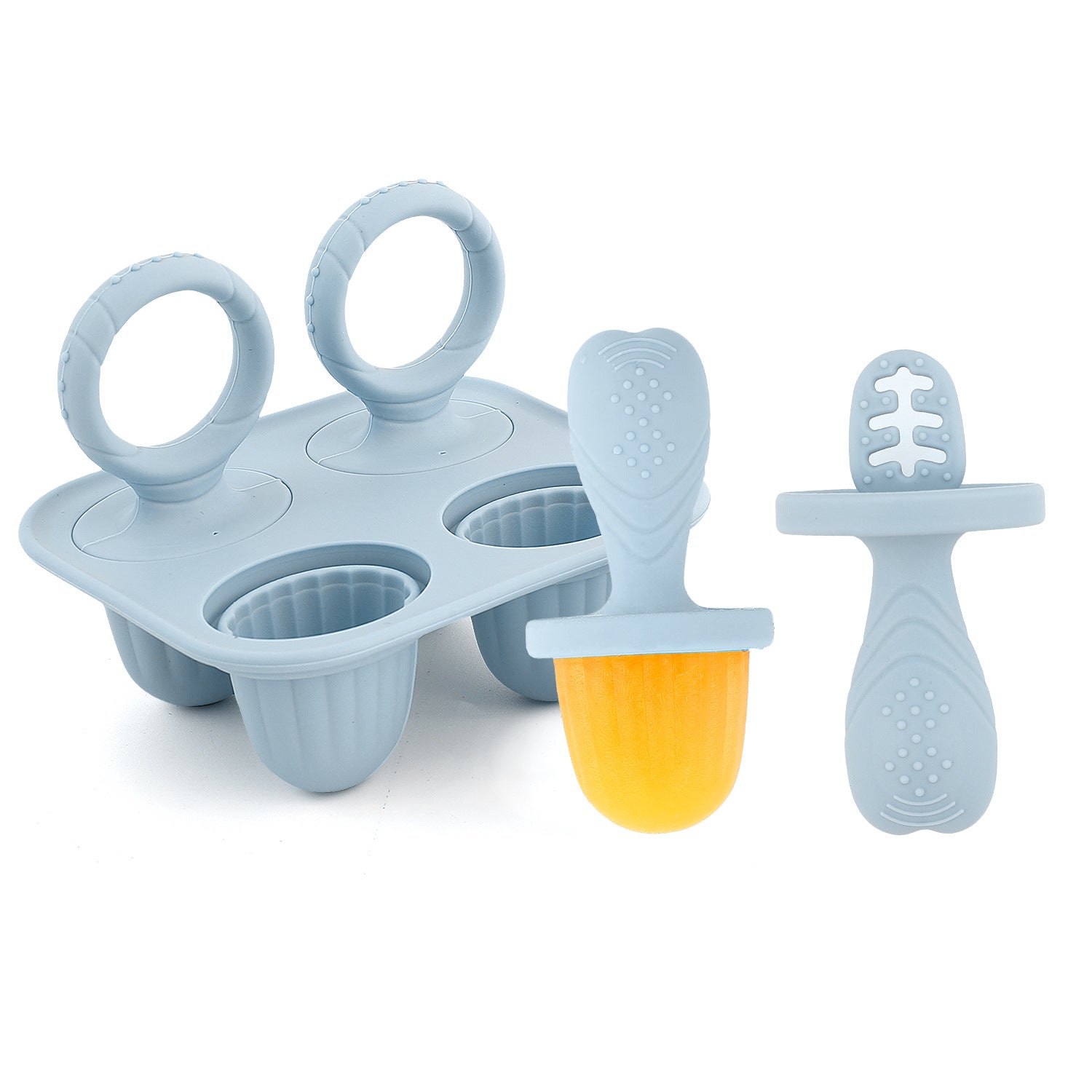 Silicone Baby teething food supplement chewy teething popsicle ice cream popsicle mold