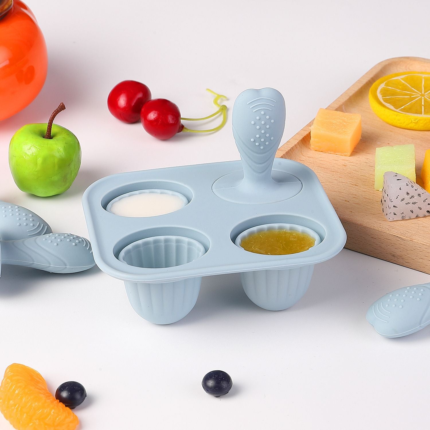 Silicone Baby teething food supplement chewy teething popsicle ice cream popsicle mold