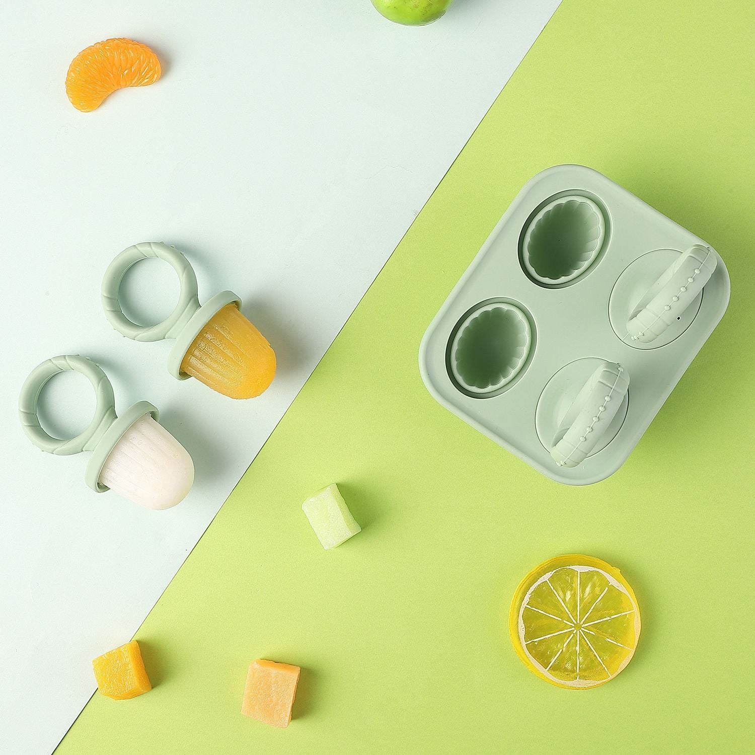 Silicone Baby teething food supplement chewy teething popsicle ice cream popsicle mold