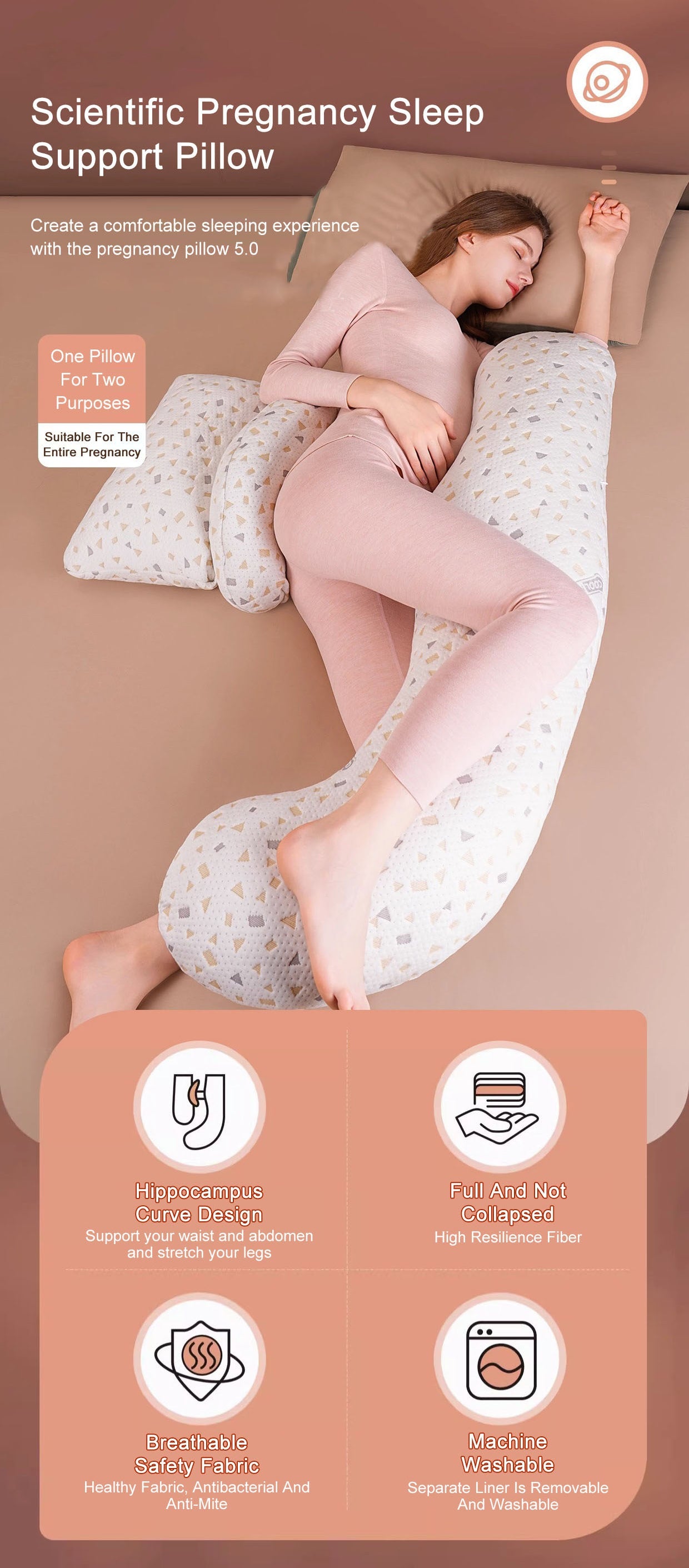 Belt support waist protection side sleeping pillow