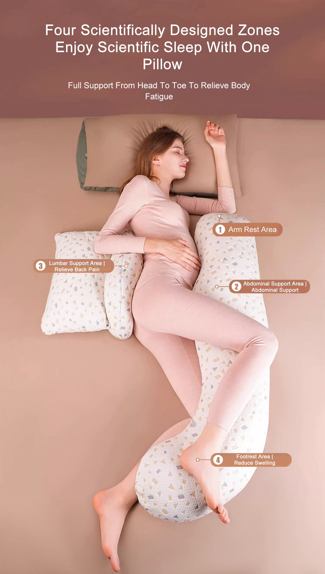 Pregnancy pillow belly support waist protection side sleeping pillow