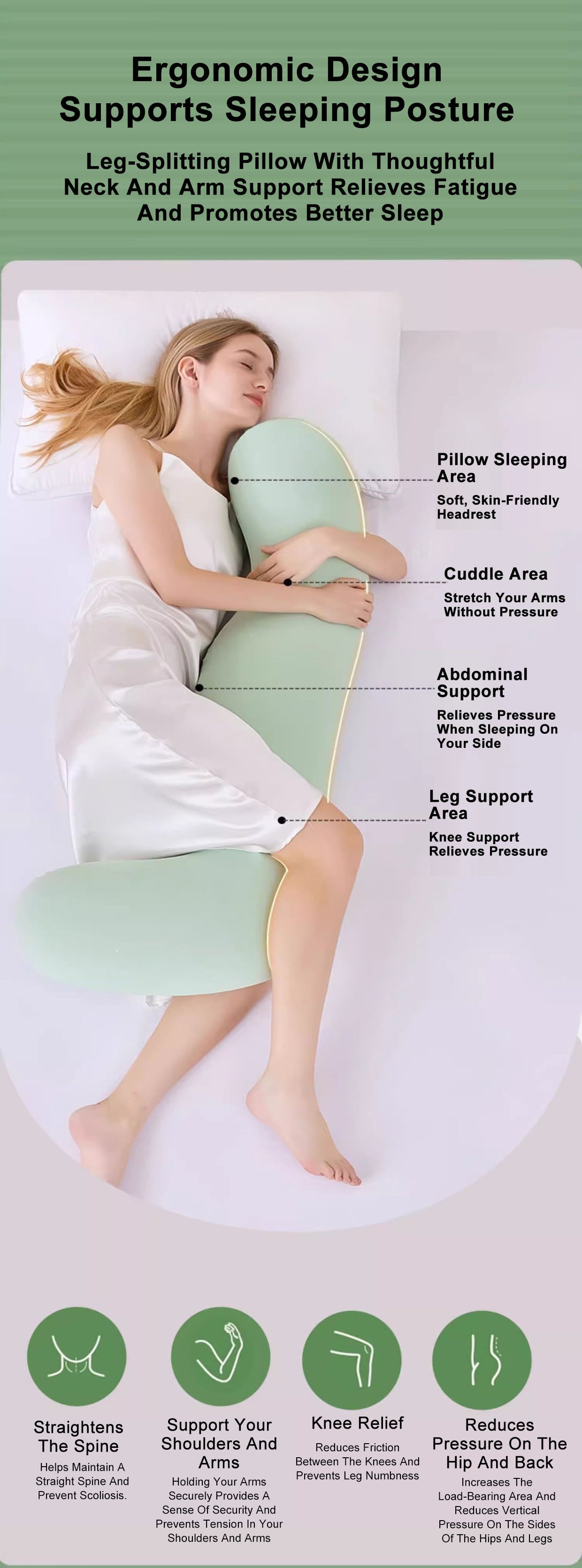 Memory Foam Special Leg Pregnant Clamp Pillow