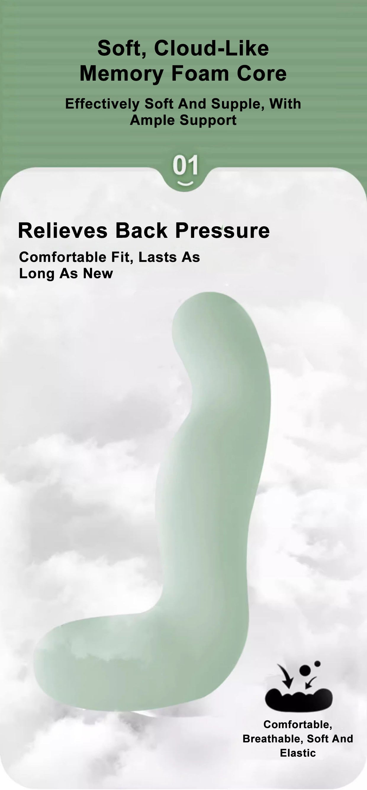 Memory Foam Special Leg Pregnant Clamp Pillow