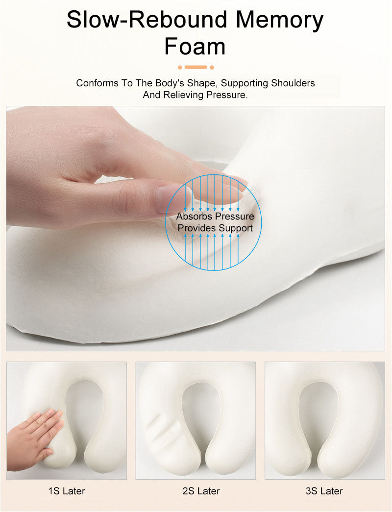 U-shaped pillow eye mask two-in-one memory foam pillow neck protection Office Travel