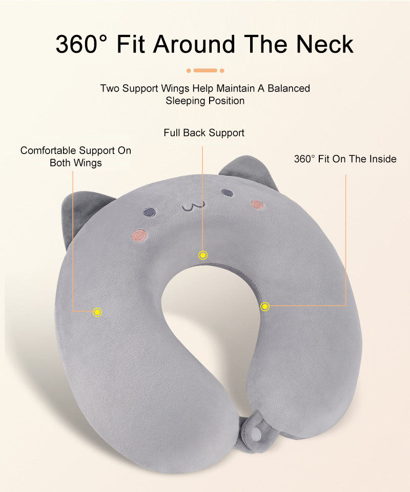 U-shaped pillow eye mask two-in-one memory foam pillow neck protection Office Travel