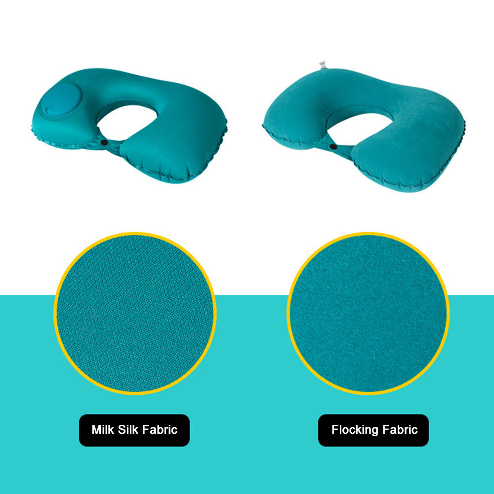 Inflatable U-shaped pillow airplane travel three-piece set nap neck pillow