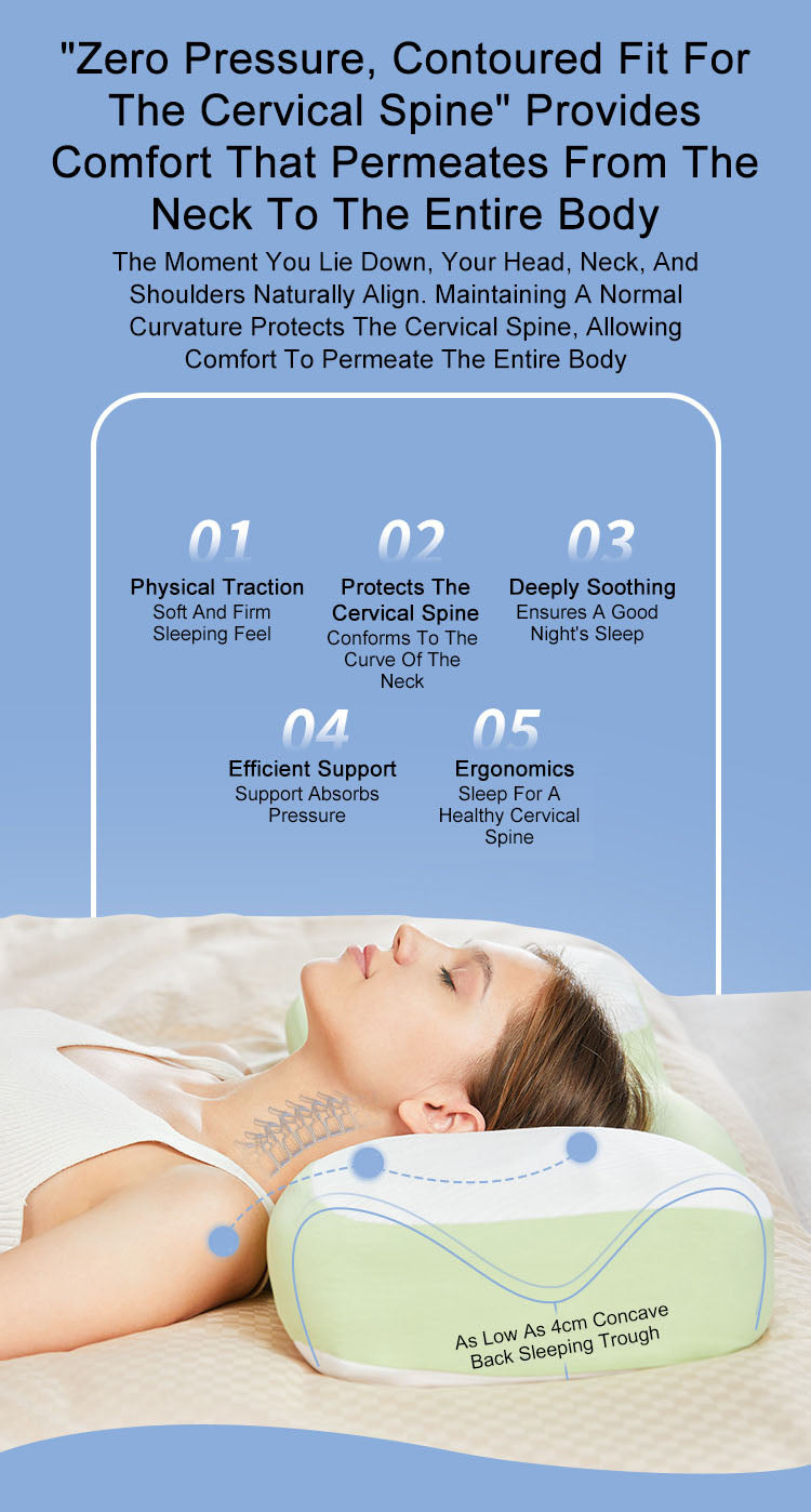 memory foam pillow slow-rebound non-slumping cervical support pillow for sleep