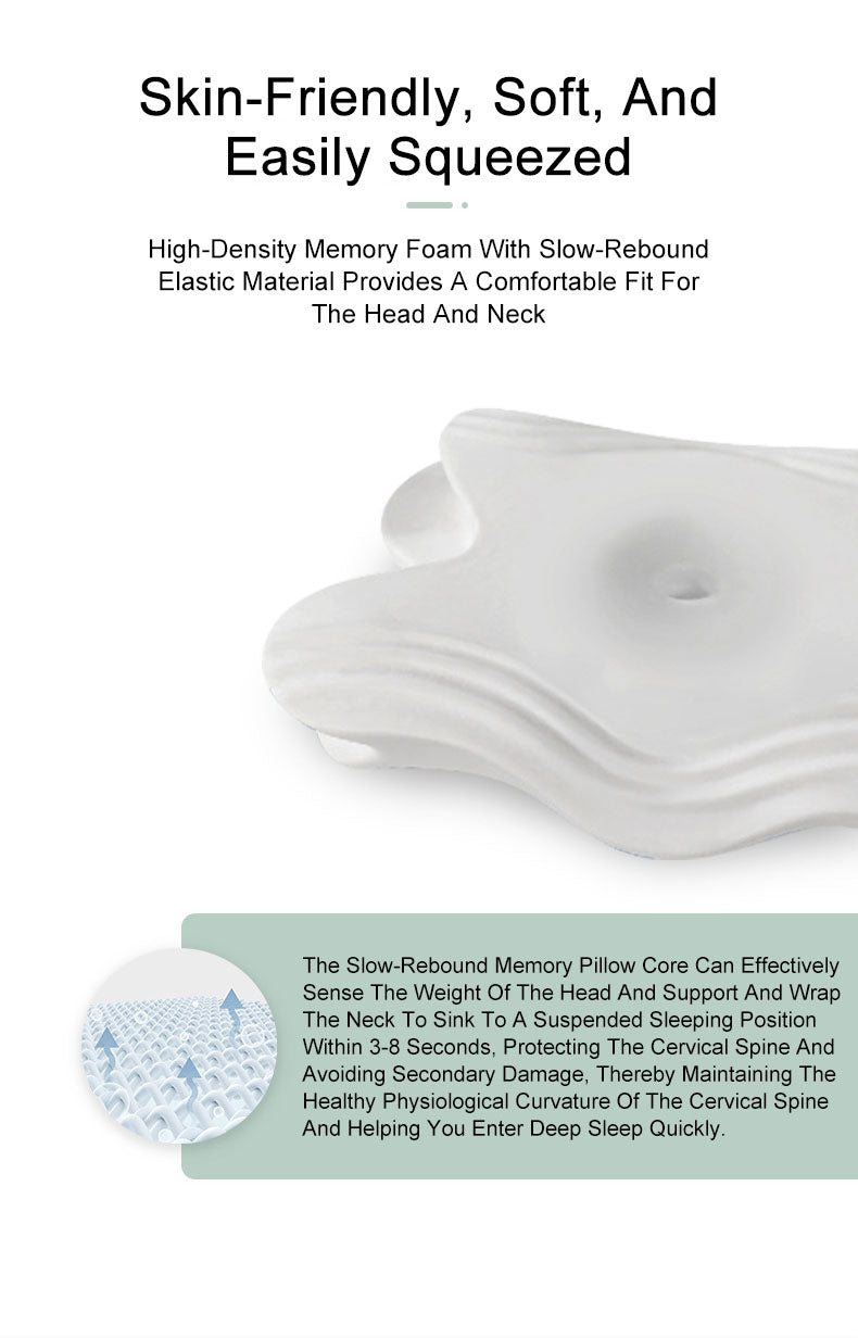 Memory foam pillow slow rebound butterfly pillow cervical protection pillow to help sleep