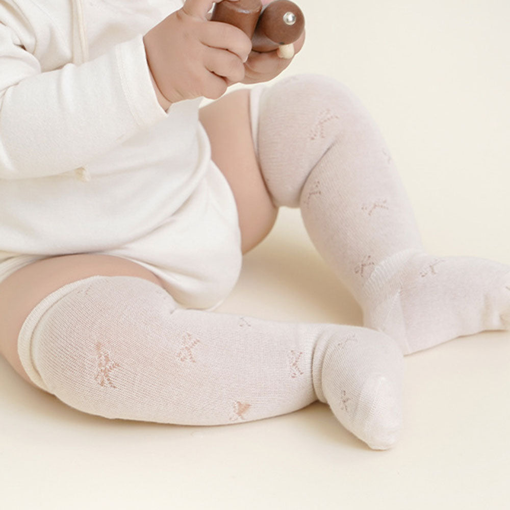 Baby socks summer ultra-thin mesh a-type cotton newborn baby girl anti-mosquito sock