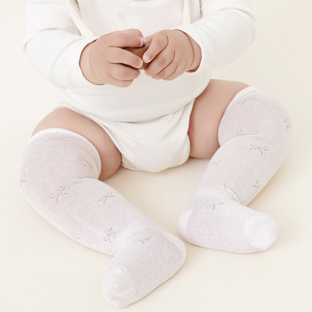 Baby socks summer ultra-thin mesh a-type cotton newborn baby girl anti-mosquito sock