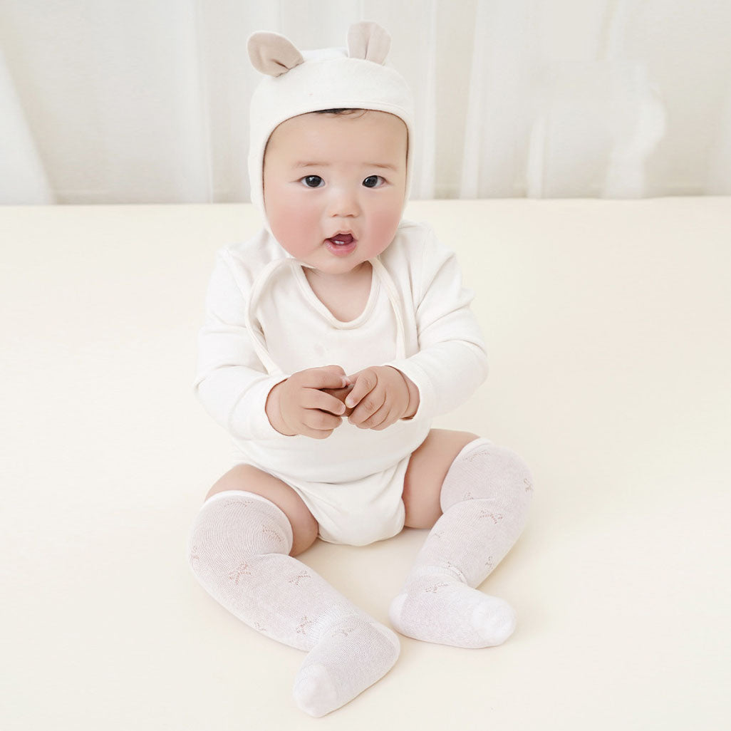 Baby socks summer ultra-thin mesh a-type cotton newborn baby girl anti-mosquito sock