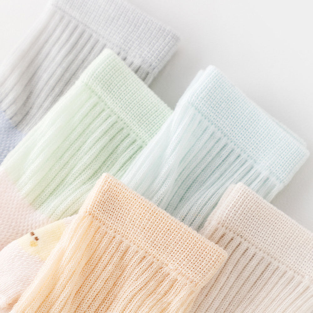 Baby socks summer mesh thin type a cotton newborn Non-slip socks