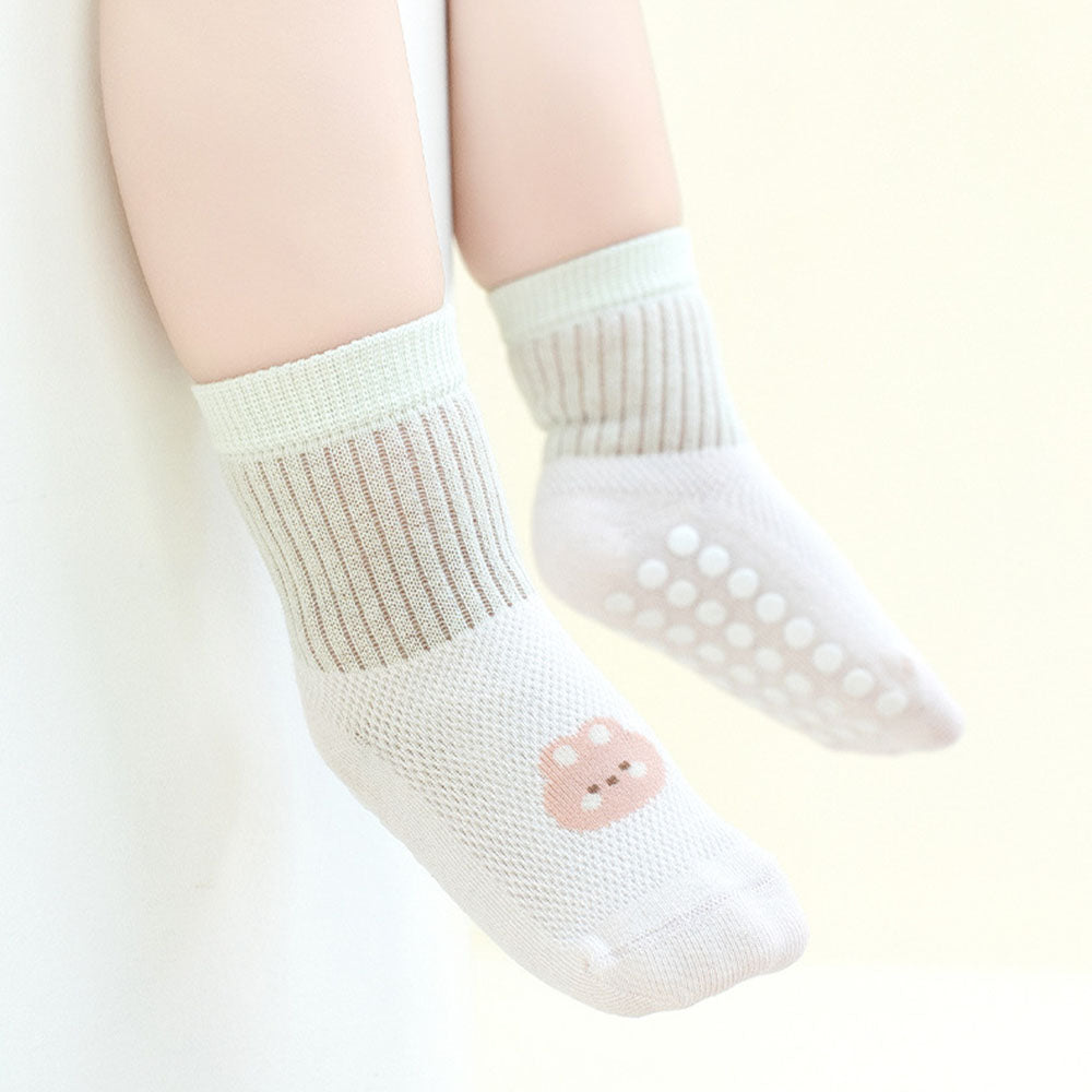 Baby socks summer mesh thin type a cotton newborn Non-slip socks