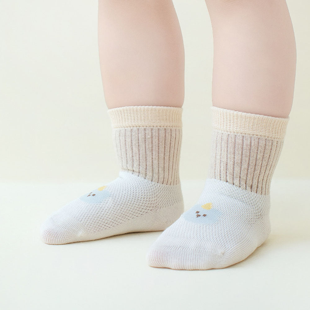 Baby socks summer mesh thin type a cotton newborn Non-slip socks