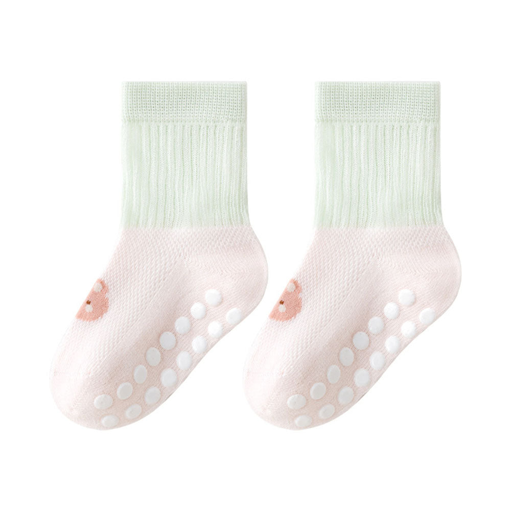 Baby socks summer mesh thin type a cotton newborn Non-slip socks