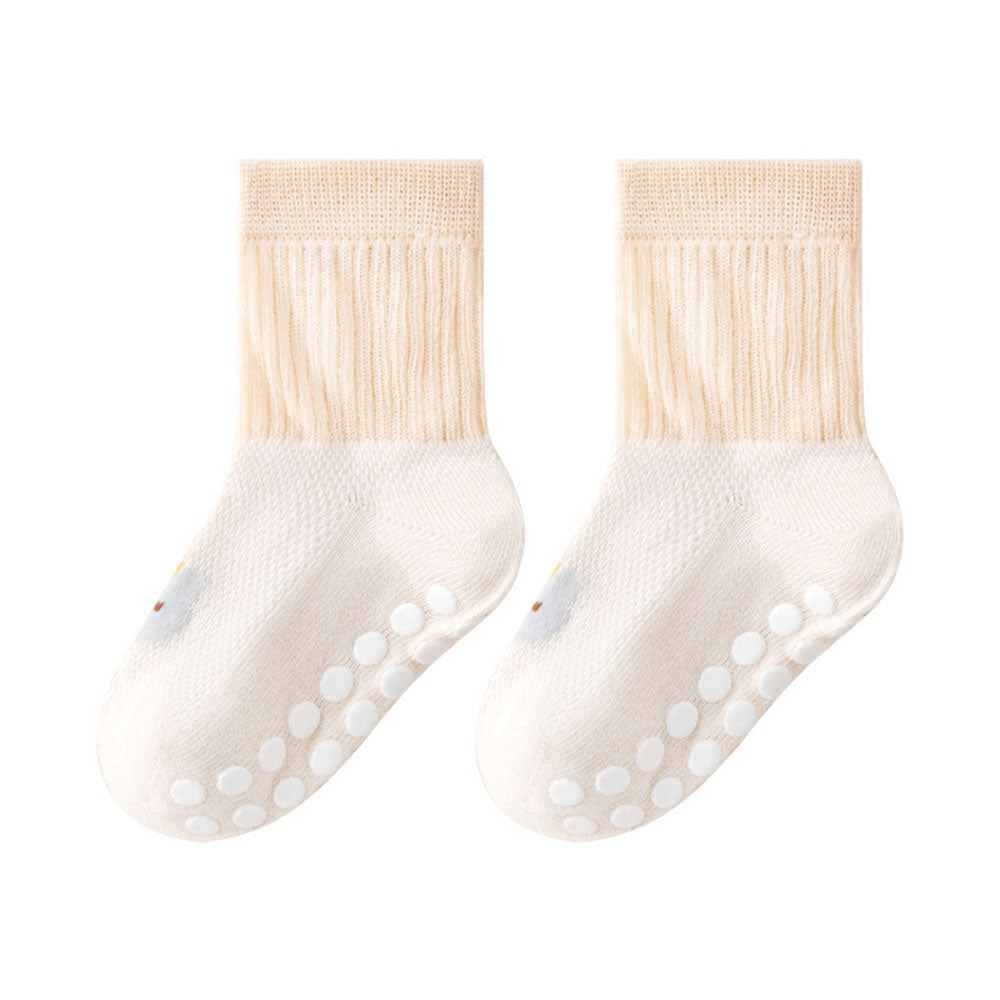 Baby socks summer mesh thin type a cotton newborn Non-slip socks