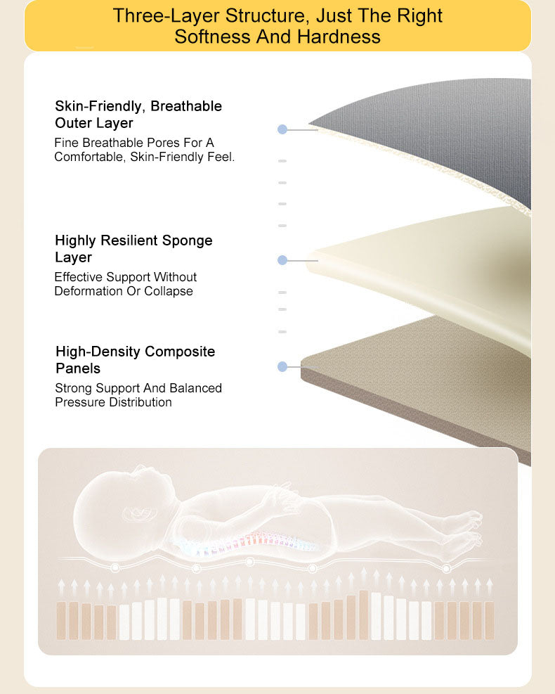 Baby Newborn Bed Splicing Large Rocking Cradle Bed Multifunctional Movable Foldable