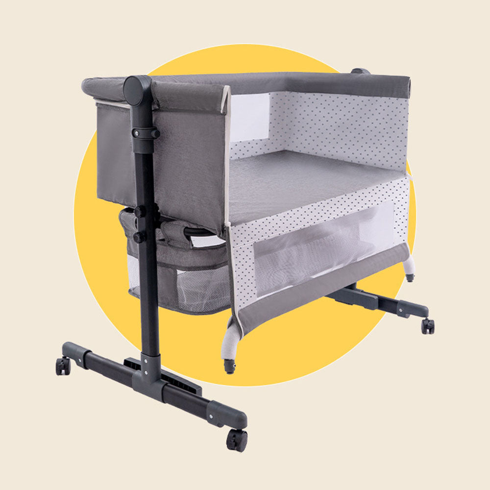 Baby Newborn Bed Splicing Large Rocking Cradle Bed Multifunctional Movable Foldable