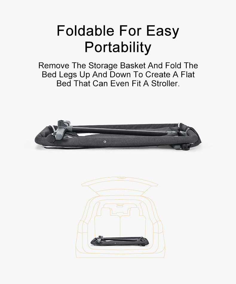 Baby Newborn Bed Splicing Large Rocking Cradle Bed Multifunctional Movable Foldable