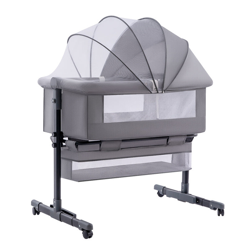 Baby Newborn Bed Splicing Large Rocking Cradle Bed Multifunctional Movable Foldable