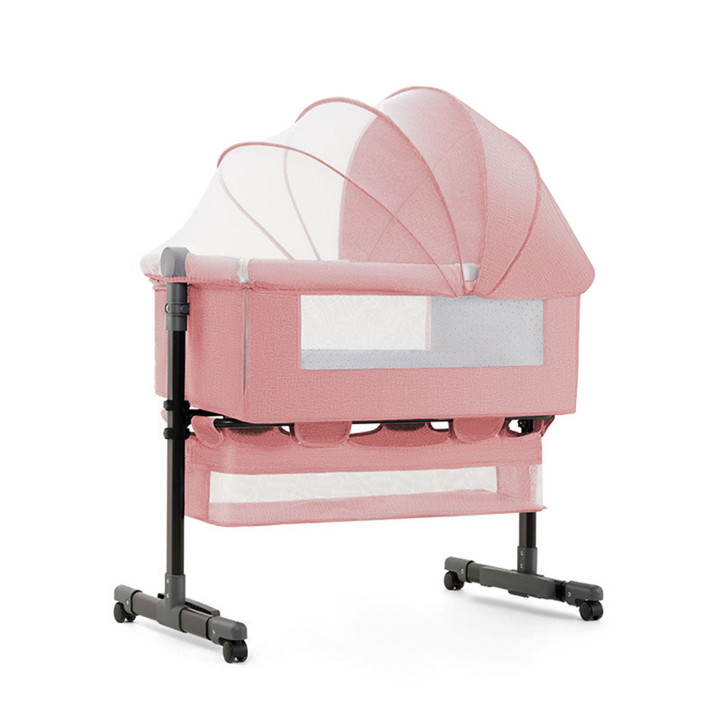 Baby Newborn Bed Splicing Large Rocking Cradle Bed Multifunctional Movable Foldable