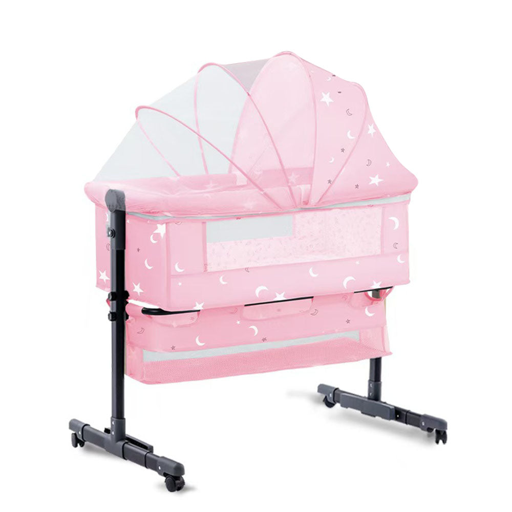 Baby Newborn Bed Splicing Large Rocking Cradle Bed Multifunctional Movable Foldable