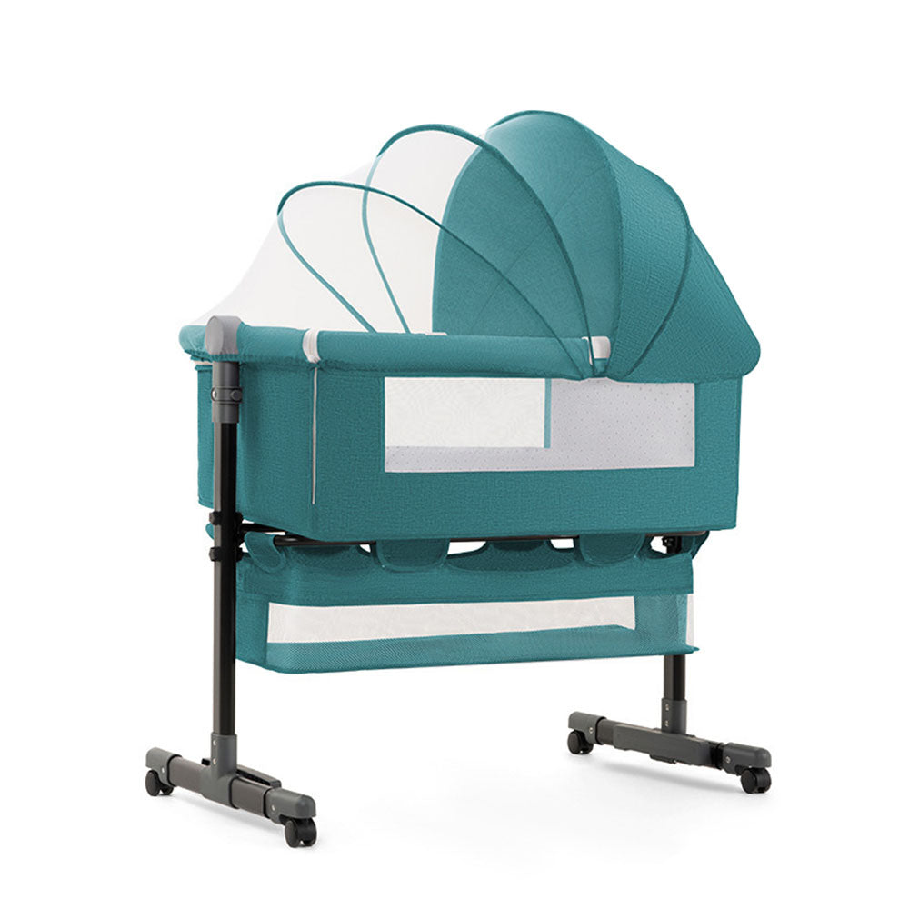 Baby Newborn Bed Splicing Large Rocking Cradle Bed Multifunctional Movable Foldable