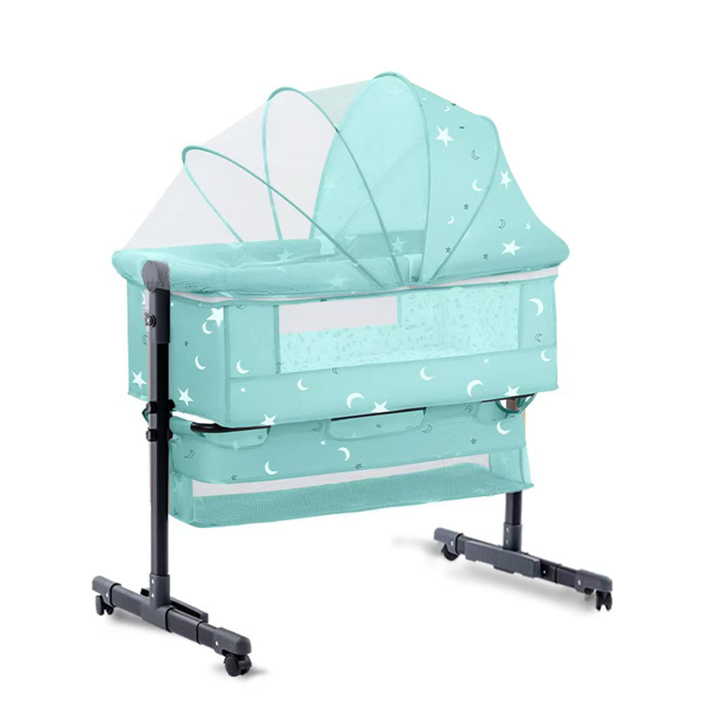 Baby Newborn Bed Splicing Large Rocking Cradle Bed Multifunctional Movable Foldable